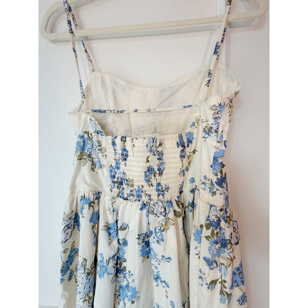White Floral Cottagecore dress size S - Picture 5 of 10